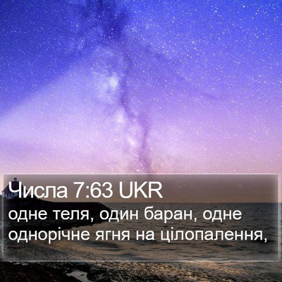 Числа 7:63 UKR Bible Verse Image