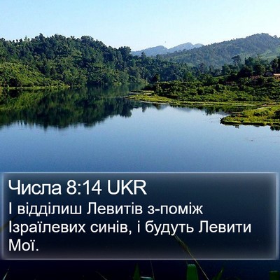 Числа 8:14 UKR Bible Verse Image