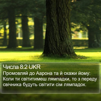 Числа 8:2 UKR Bible Verse Image