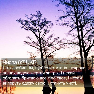 Числа 8:7 UKR Bible Verse Image