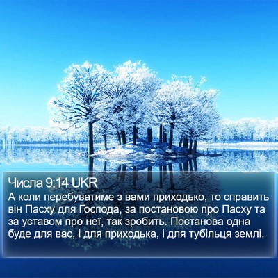 Числа 9:14 UKR Bible Verse Image