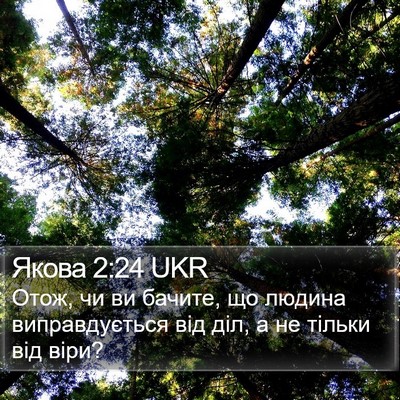 Якова 2:24 UKR Bible Verse Image