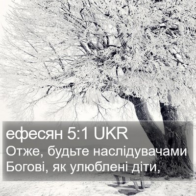 ефесян 5:1 UKR Bible Verse Image