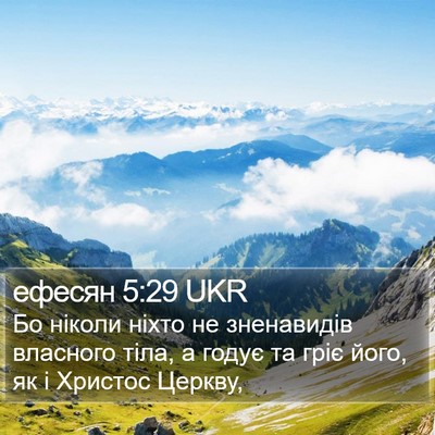 ефесян 5:29 UKR Bible Verse Image