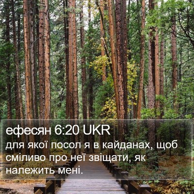 ефесян 6:20 UKR Bible Verse Image