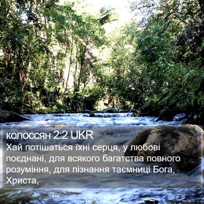 колоссян 2:2 UKR Bible Verse Image