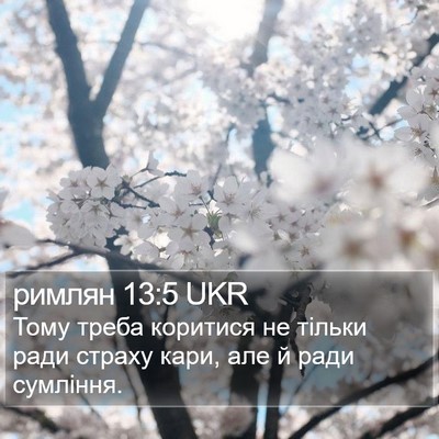 римлян 13:5 UKR Bible Verse Image