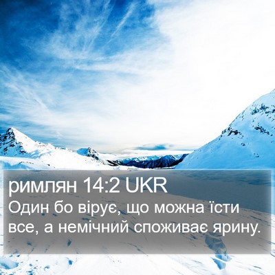 римлян 14:2 UKR Bible Verse Image
