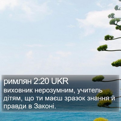римлян 2:20 UKR Bible Verse Image