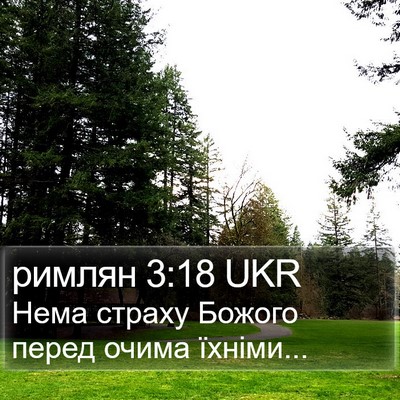 римлян 3:18 UKR Bible Verse Image