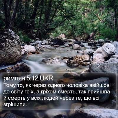 римлян 5:12 UKR Bible Verse Image