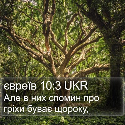 євреїв 10:3 UKR Bible Verse Image