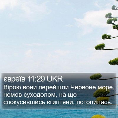 євреїв 11:29 UKR Bible Verse Image