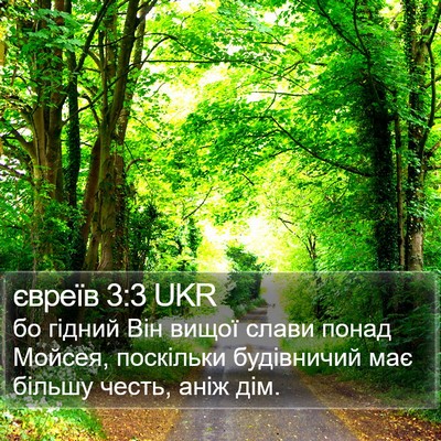 євреїв 3:3 UKR Bible Verse Image