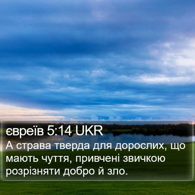 євреїв 5:14 UKR Bible Verse Image