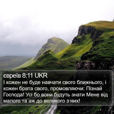 євреїв 8:11 UKR Bible Verse Image