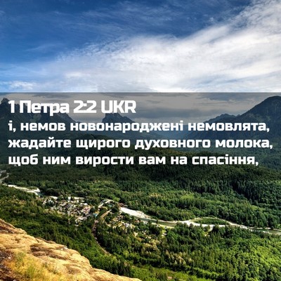 Picture 02 - 1 Петра 2:2 UKR - і, немов новонароджені - Bible Verse Picture