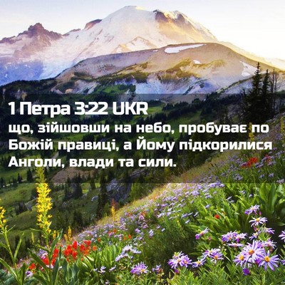 Picture 02 - 1 Петра 3:22 UKR - що, зійшовши на небо, - Bible Verse Picture