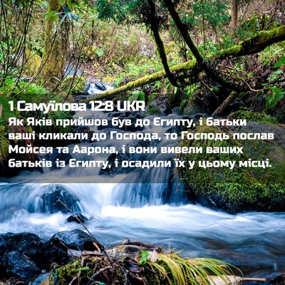 Picture 02 - 1 Самуїлова 12:8 UKR - Як Яків прийшов був до - Bible Verse Picture