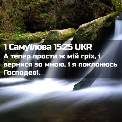 Picture 02 - 1 Самуїлова 15:25 UKR - А тепер прости ж мій гріх, і - Bible Verse Picture
