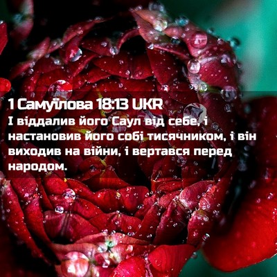 Picture 02 - 1 Самуїлова 18:13 UKR - І віддалив його Саул від - Bible Verse Picture