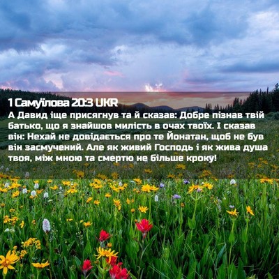 Picture 02 - 1 Самуїлова 20:3 UKR - А Давид іще присягнув та й - Bible Verse Picture