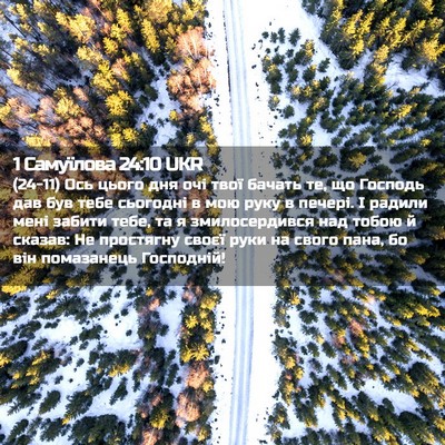 Picture 02 - 1 Самуїлова 24:10 UKR - (24-11) Ось цього дня очі твої - Bible Verse Picture