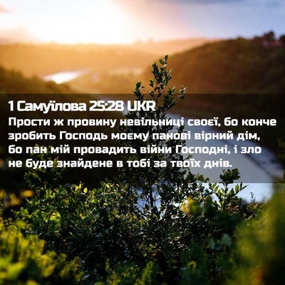 Picture 02 - 1 Самуїлова 25:28 UKR - Прости ж провину - Bible Verse Picture