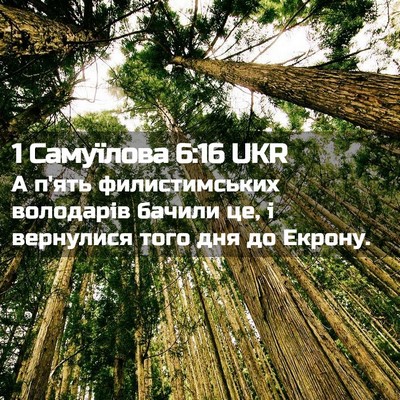 Picture 02 - 1 Самуїлова 6:16 UKR - А п'ять филистимських - Bible Verse Picture