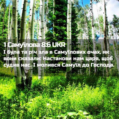 Picture 02 - 1 Самуїлова 8:6 UKR - І була та річ зла в - Bible Verse Picture