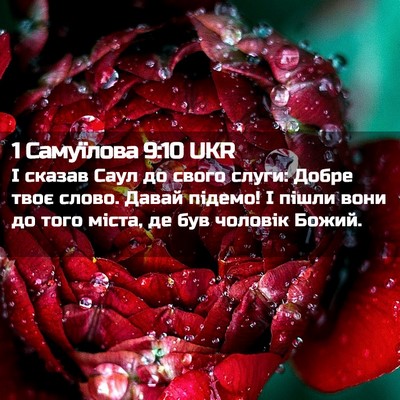 Picture 02 - 1 Самуїлова 9:10 UKR - І сказав Саул до свого - Bible Verse Picture