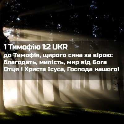 Picture 02 - 1 Тимофію 1:2 UKR - до Тимофія, щирого сина за - Bible Verse Picture