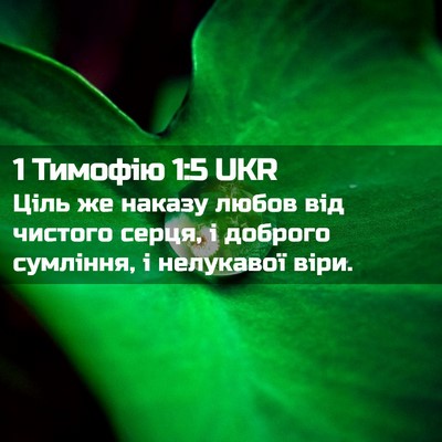 Picture 02 - 1 Тимофію 1:5 UKR - Ціль же наказу любов від - Bible Verse Picture
