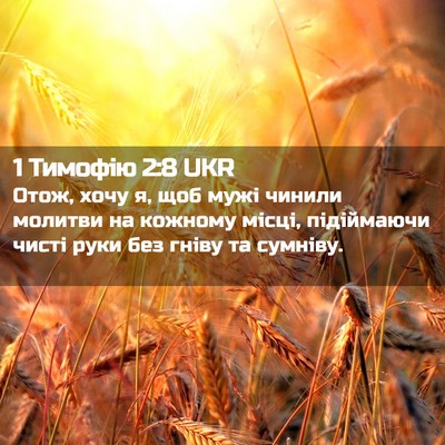 Picture 02 - 1 Тимофію 2:8 UKR - Отож, хочу я, щоб мужі - Bible Verse Picture