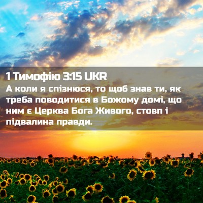 Picture 02 - 1 Тимофію 3:15 UKR - А коли я спізнюся, то щоб - Bible Verse Picture