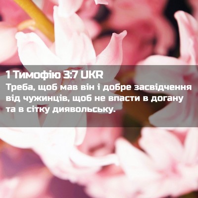Picture 02 - 1 Тимофію 3:7 UKR - Треба, щоб мав він і добре - Bible Verse Picture