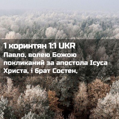 Picture 02 - 1 коринтян 1:1 UKR - Павло, волею Божою - Bible Verse Picture