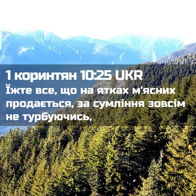 Picture 02 - 1 коринтян 10:25 UKR - Їжте все, що на ятках - Bible Verse Picture