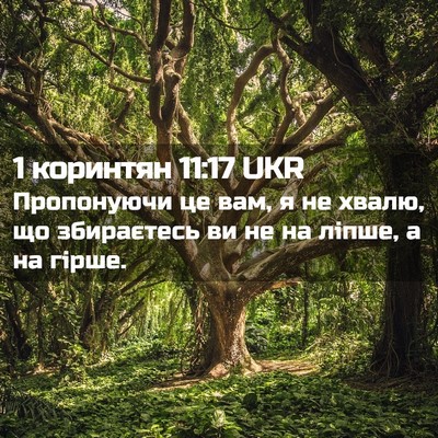 Picture 02 - 1 коринтян 11:17 UKR - Пропонуючи це вам, я не - Bible Verse Picture