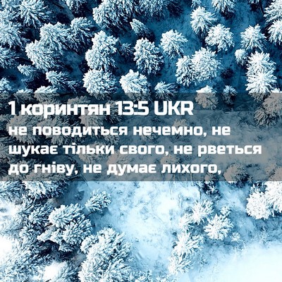 Picture 02 - 1 коринтян 13:5 UKR - не поводиться нечемно, не - Bible Verse Picture