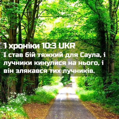 Picture 02 - 1 хроніки 10:3 UKR - І став бій тяжкий для - Bible Verse Picture