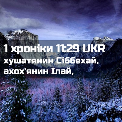 Picture 02 - 1 хроніки 11:29 UKR - хушатянин Сіббехай, - Bible Verse Picture