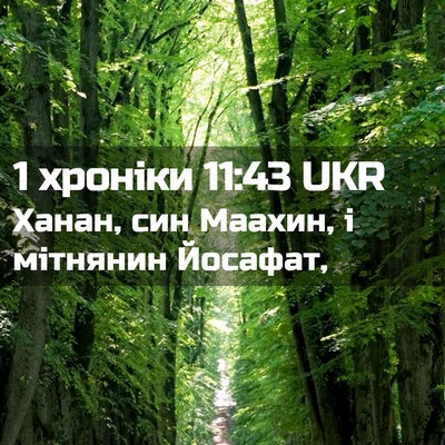 Picture 02 - 1 хроніки 11:43 UKR - Ханан, син Маахин, і - Bible Verse Picture