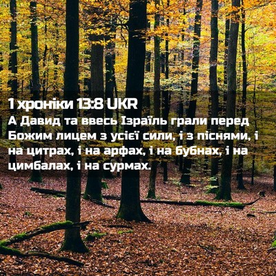Picture 02 - 1 хроніки 13:8 UKR - А Давид та ввесь Ізраїль - Bible Verse Picture
