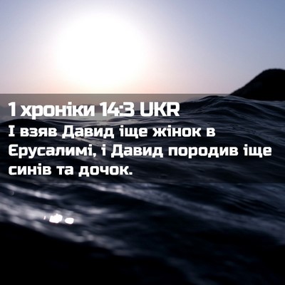 Picture 02 - 1 хроніки 14:3 UKR - І взяв Давид іще жінок в - Bible Verse Picture