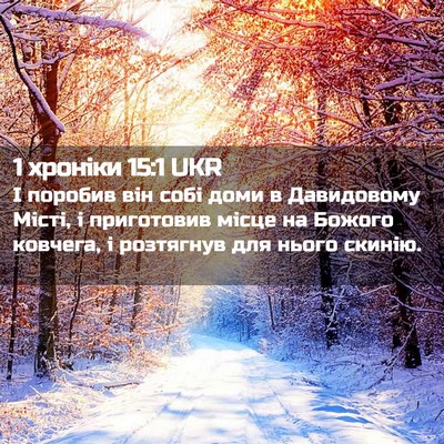 Picture 02 - 1 хроніки 15:1 UKR - І поробив він собі доми в - Bible Verse Picture