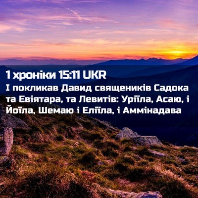 Picture 02 - 1 хроніки 15:11 UKR - І покликав Давид - Bible Verse Picture