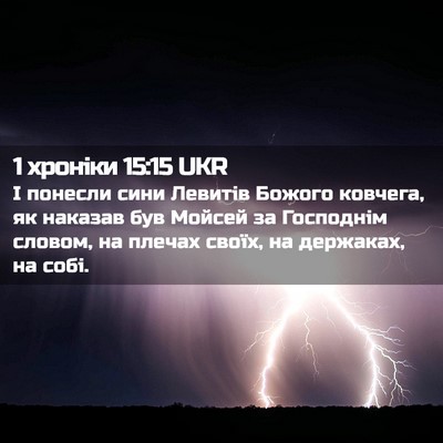 Picture 02 - 1 хроніки 15:15 UKR - І понесли сини Левитів - Bible Verse Picture