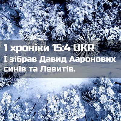 Picture 02 - 1 хроніки 15:4 UKR - І зібрав Давид Ааронових - Bible Verse Picture