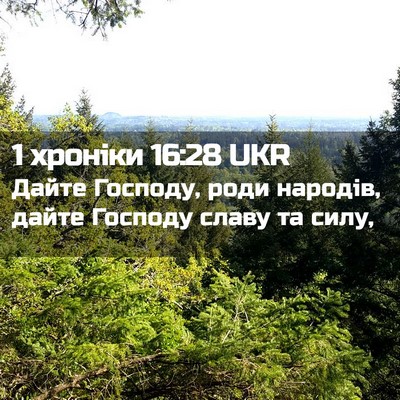 Picture 02 - 1 хроніки 16:28 UKR - Дайте Господу, роди - Bible Verse Picture